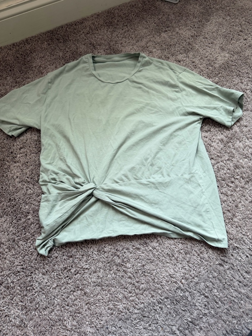 Lululemon Crewneck T-Shirt with Front Twist - Sage Green